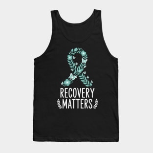Drug Alcohol Recovery Matters Addiction Awareness Ribbon Tank Top